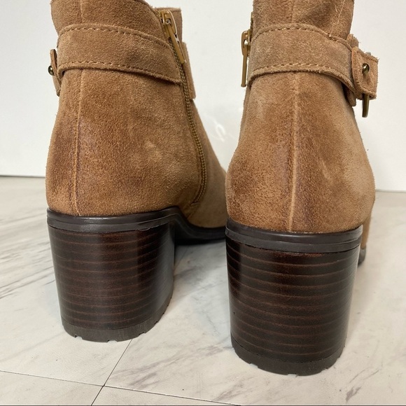 New! Naturalizer Lydia Tan Suede Ankle Bootie 7M - Picture 4 of 13